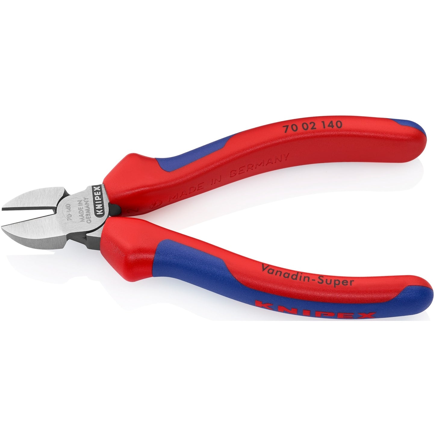 KNIPEX zijsnijtang 70 02 140 kniptang (rood blauw)