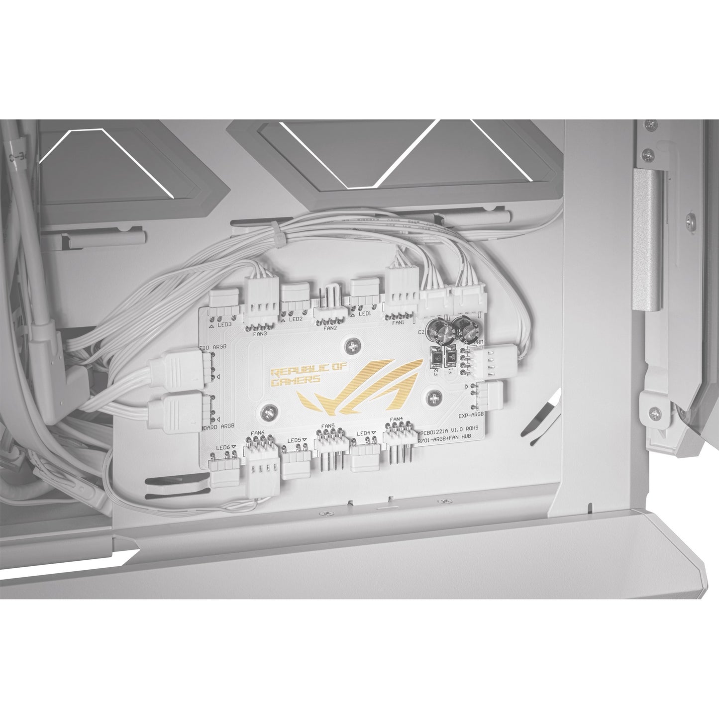 ASUS rog hyperion gr701 big tower behuizing (wit | 4x usb-a | 2x usb-c | rgb | tempered glass)
