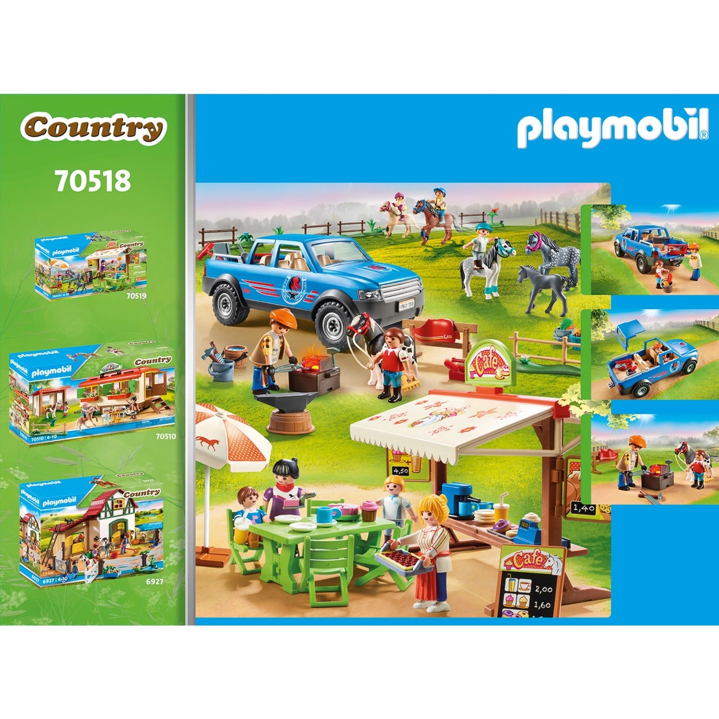PLAYMOBIL country - mobiele hoefsmid constructiespeelgoed (70518)