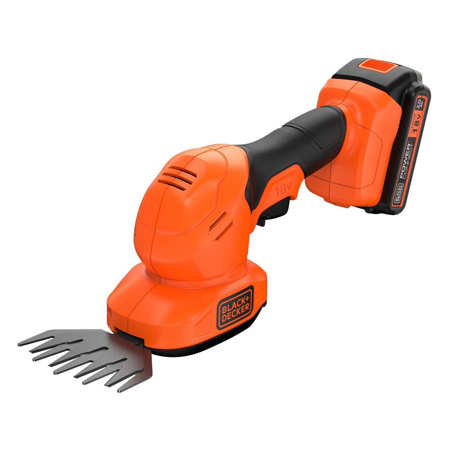 BLACK+DECKER bcss18b-xj 18v gras- en struikschaar (zonder accu) (oranje zwart, accu en oplader niet inbegrepen)