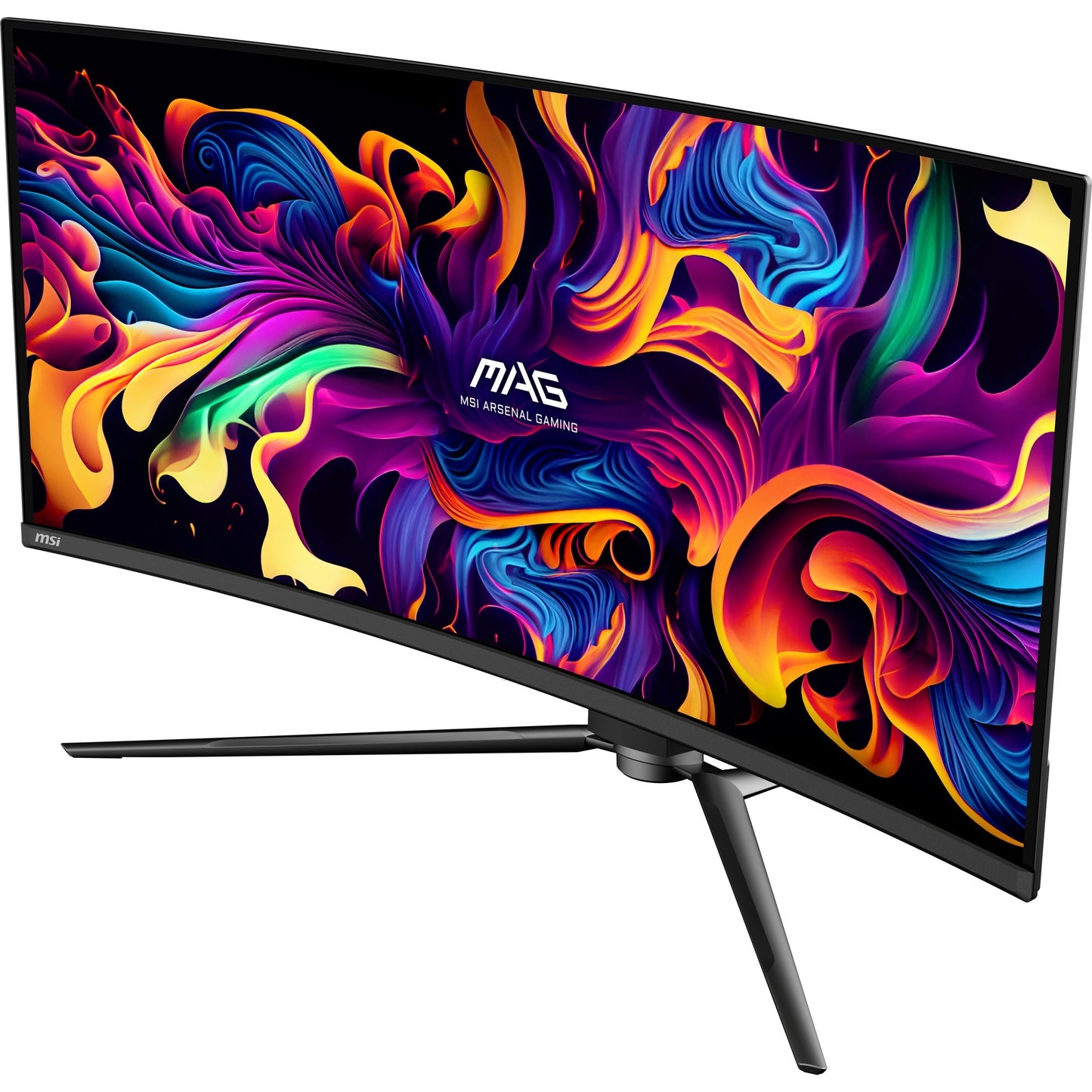 MSI mag 341cqp qd-oled 34 curved ultrawide gaming monitor (zwart, 2x hdmi, displayport, 2x usb-a, usb-b, usb-c, 175 hz)