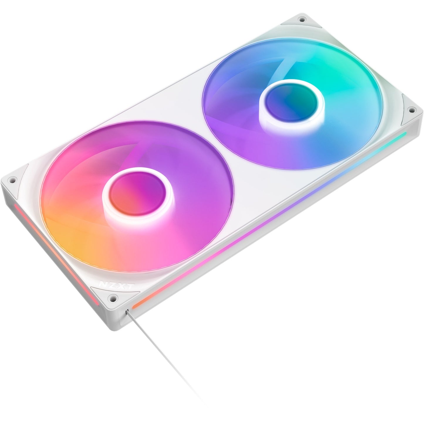 NZXT f280 rgb core case fans (wit, 2 stuks, 280 x 140 x 26 mm)