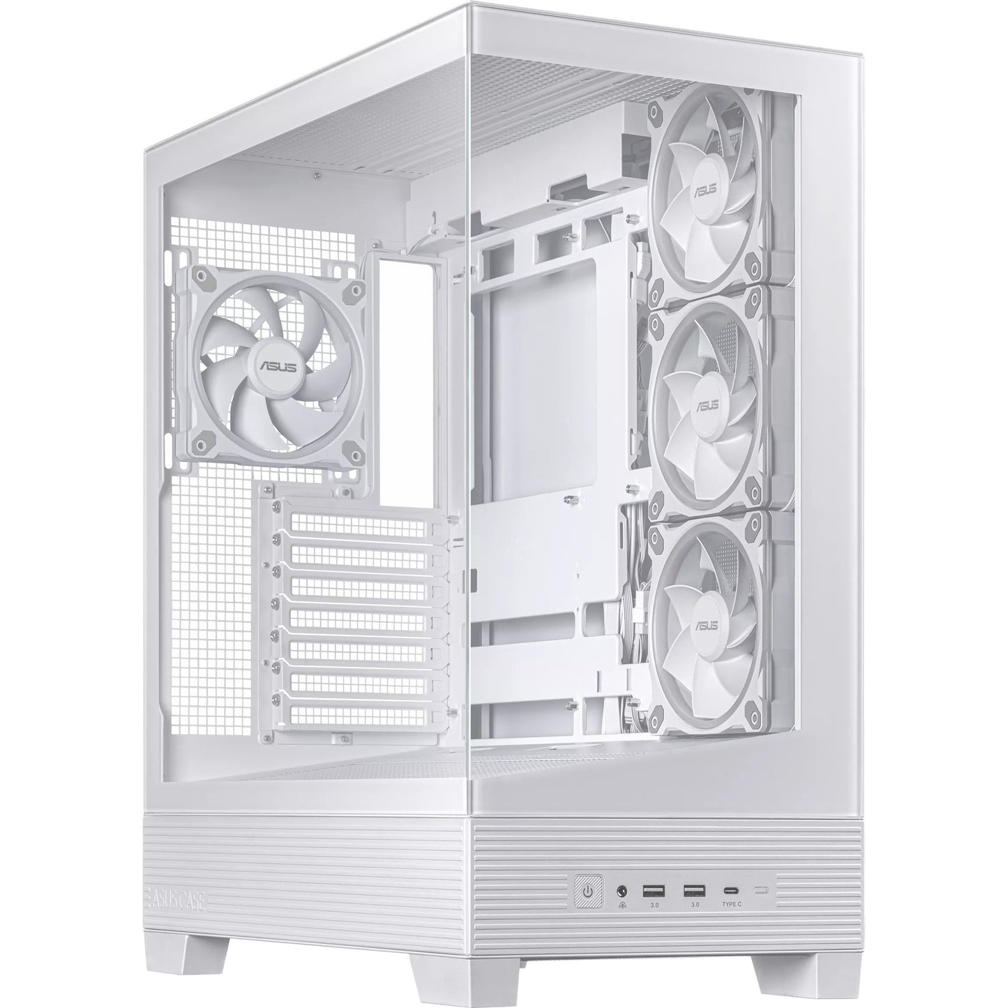 ASUS a31 plus midi tower behuizing (wit | 2x usb-a | 2x usb-c | tempered glass)