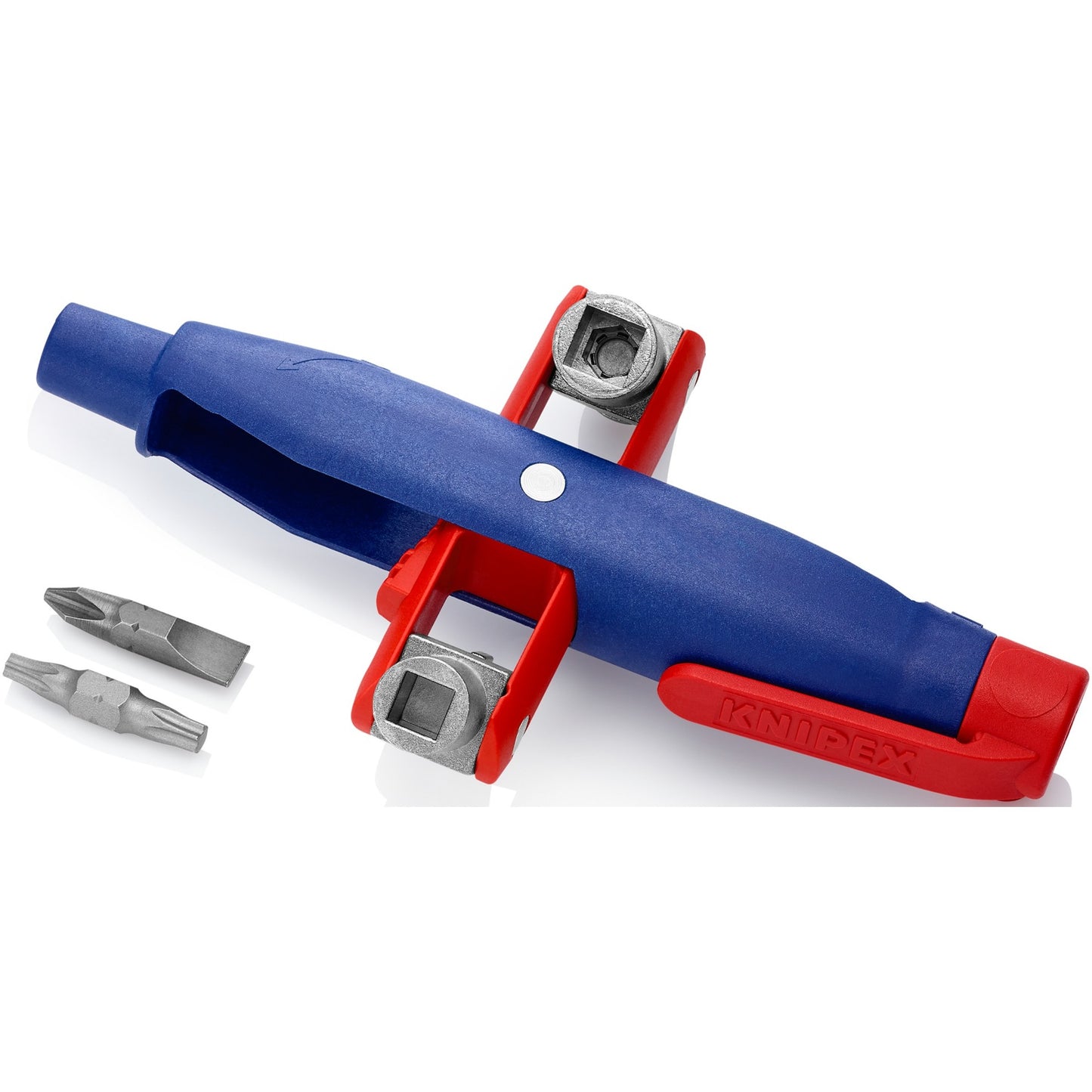 KNIPEX stiftschakelkastsleutel 00 11 07 dopsleutel (blauw rood, lengte 145 mm)