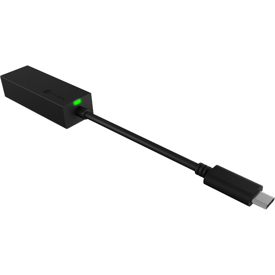 ICY BOX ib-lan100-c3 usb-c > gigabit ethernet lan adapter (zwart)