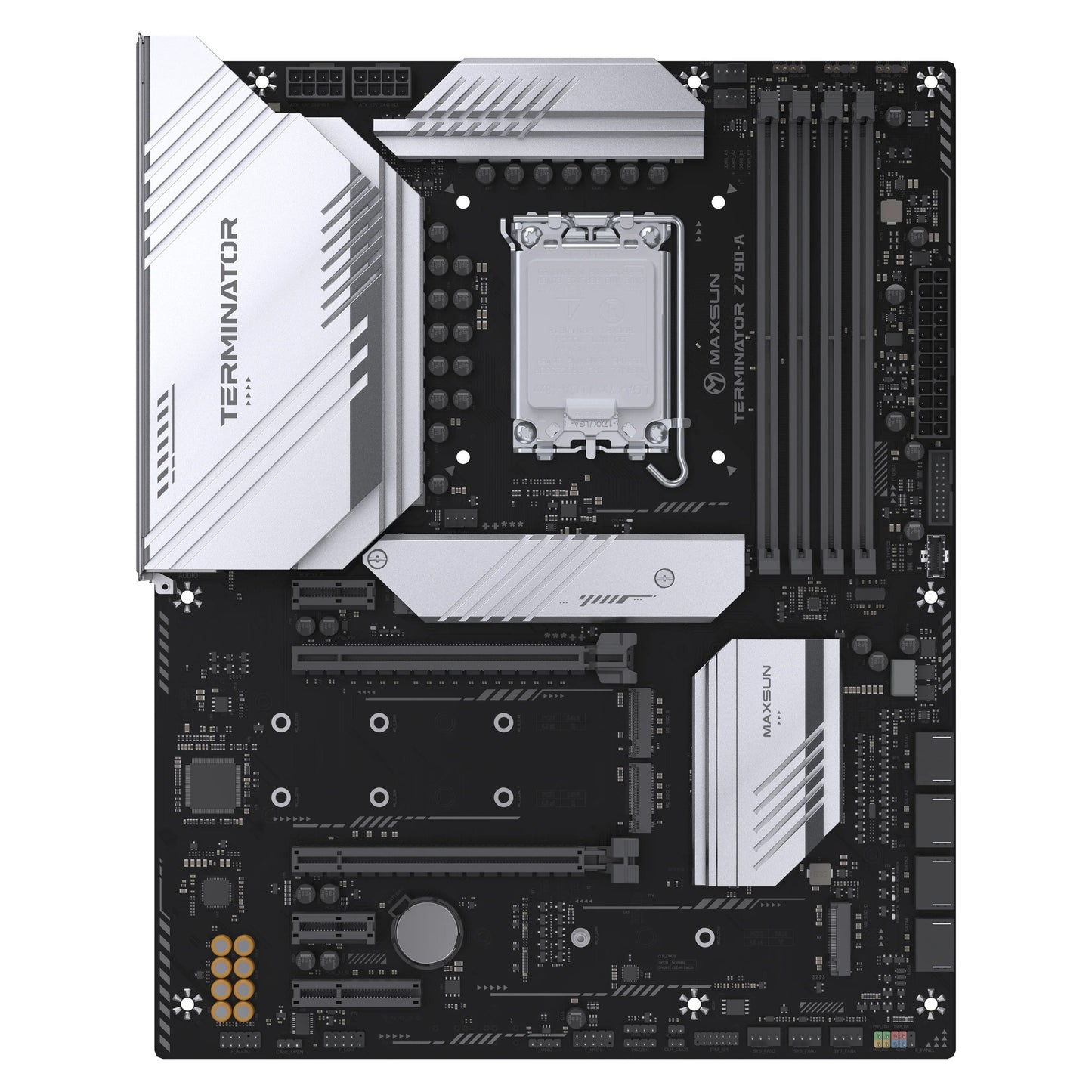 MAXSUN ms-terminator z790-a socket 1700 moederbord (zwart, raid, 2.5 gb-lan, sound, atx)