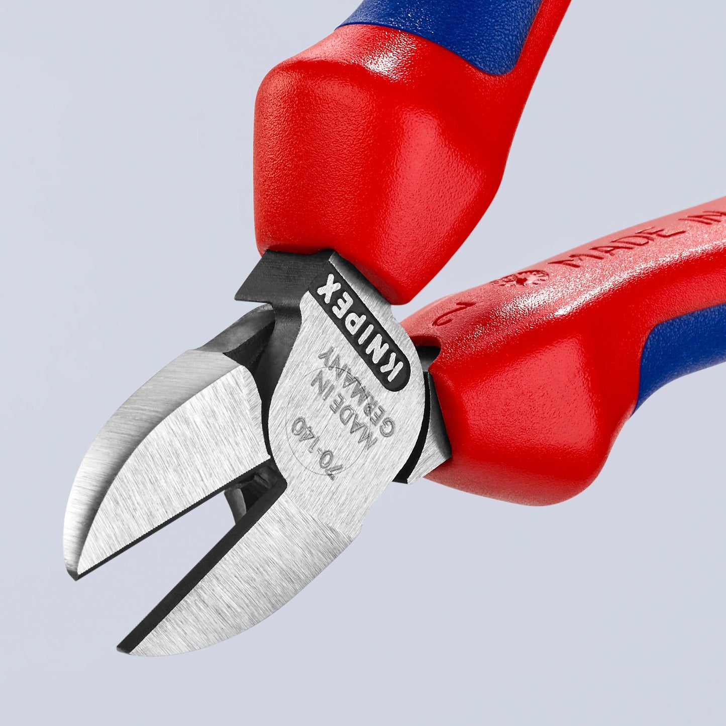 KNIPEX zijsnijtang 70 02 140 kniptang (rood blauw)
