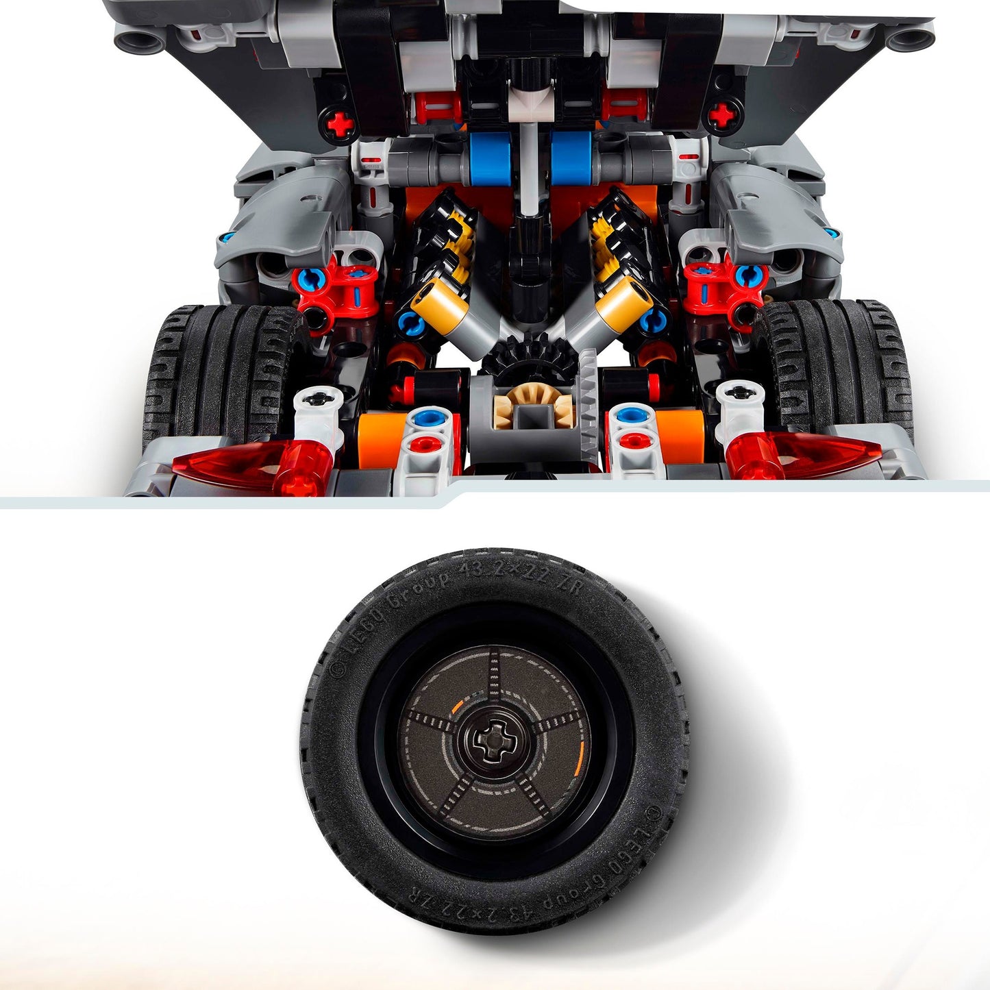 LEGO technic 42173 koenigsegg jesko absolut grijze hypercar