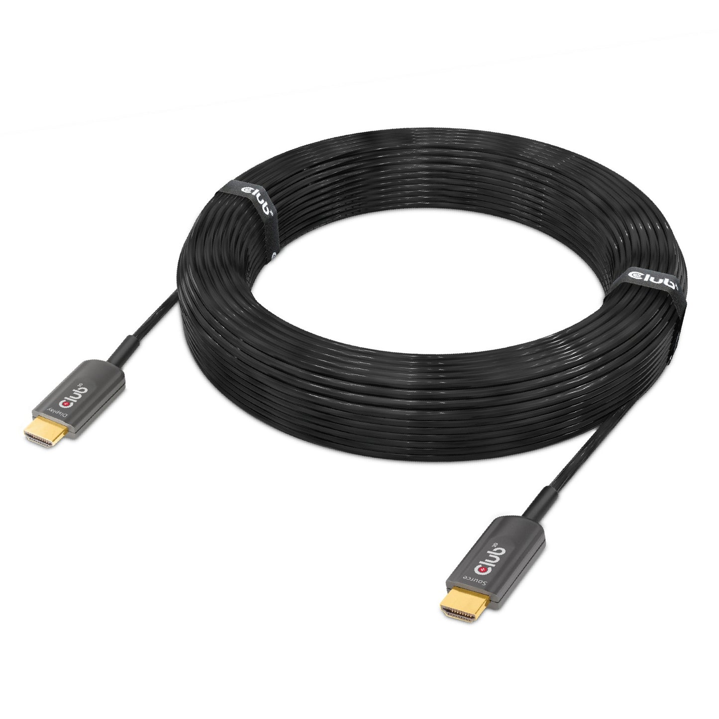 Club 3D ultra high speed aoc hdmi 2.1 gecertificeerde unidirectioneel kabel male-male (zwart, 20 meter, 4k 120hz, 8k 60hz, 48gbps)