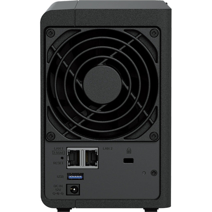 Synology diskstation ds225+ nas (zwart, 1x 1gbe lan, 1x 2.5gbe lan, 2x usb 3.2 gen 1)