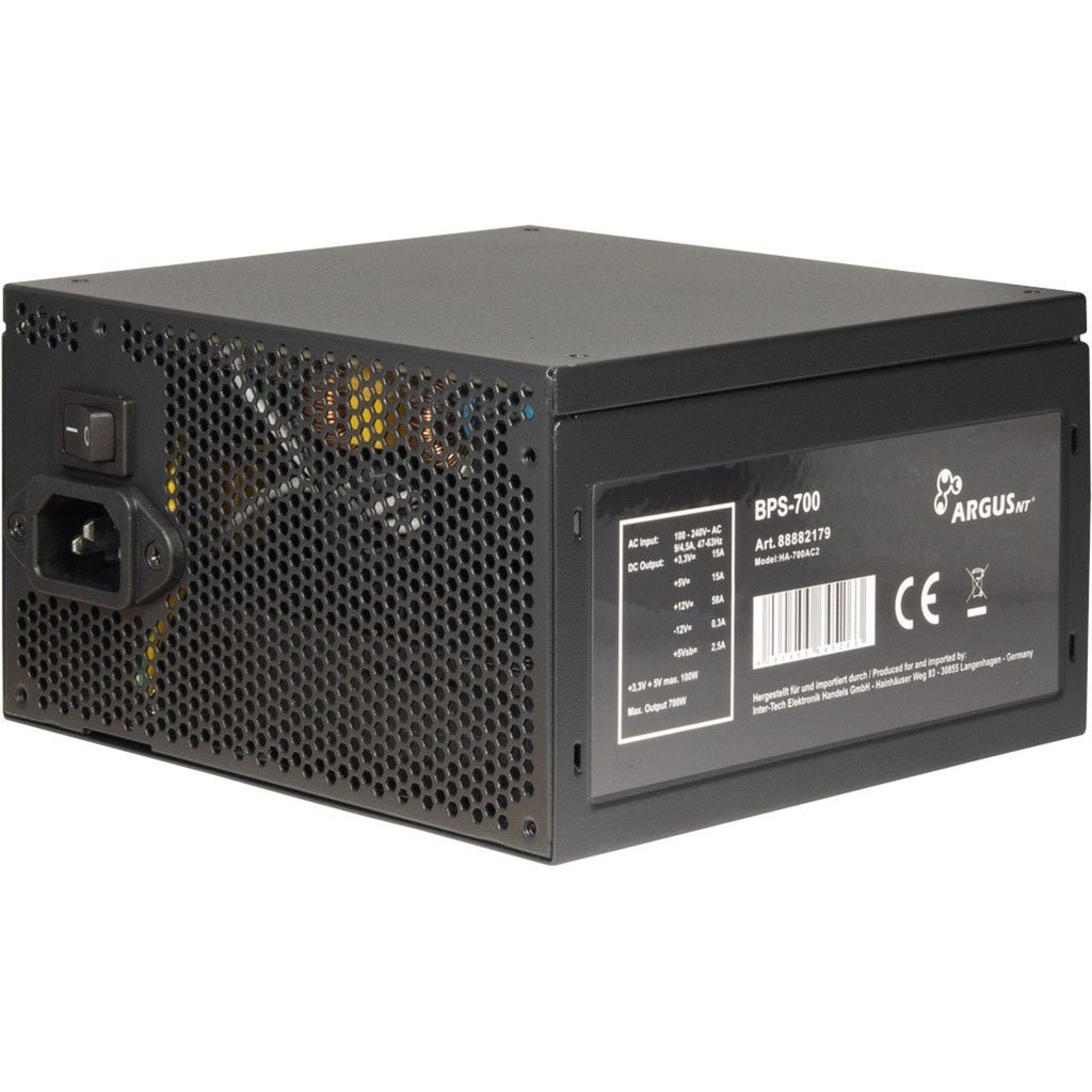 Inter-Tech argus bps-700, 700 watt voeding (zwart, 4x pcie)