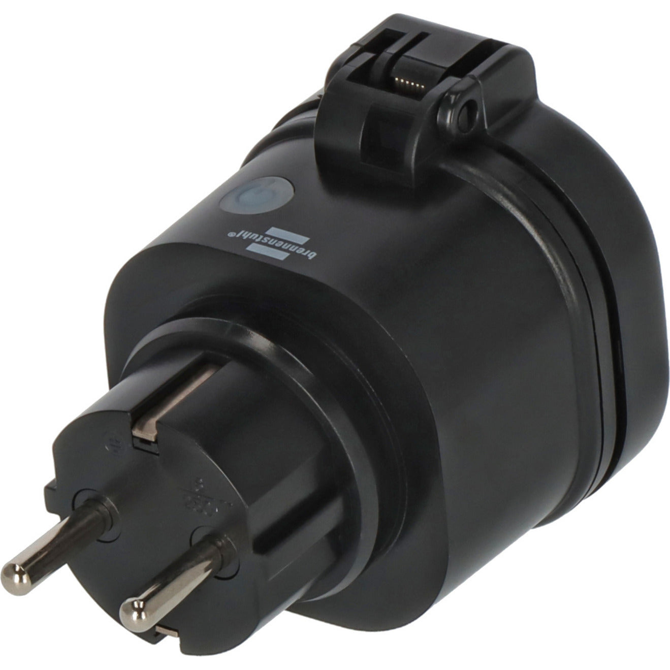 Brennenstuhl connect smart plug wa 3600 xs03 voor buiten ip44 stekkerdoos (zwart, 2.4 ghz wifi, alexa, google, matter)