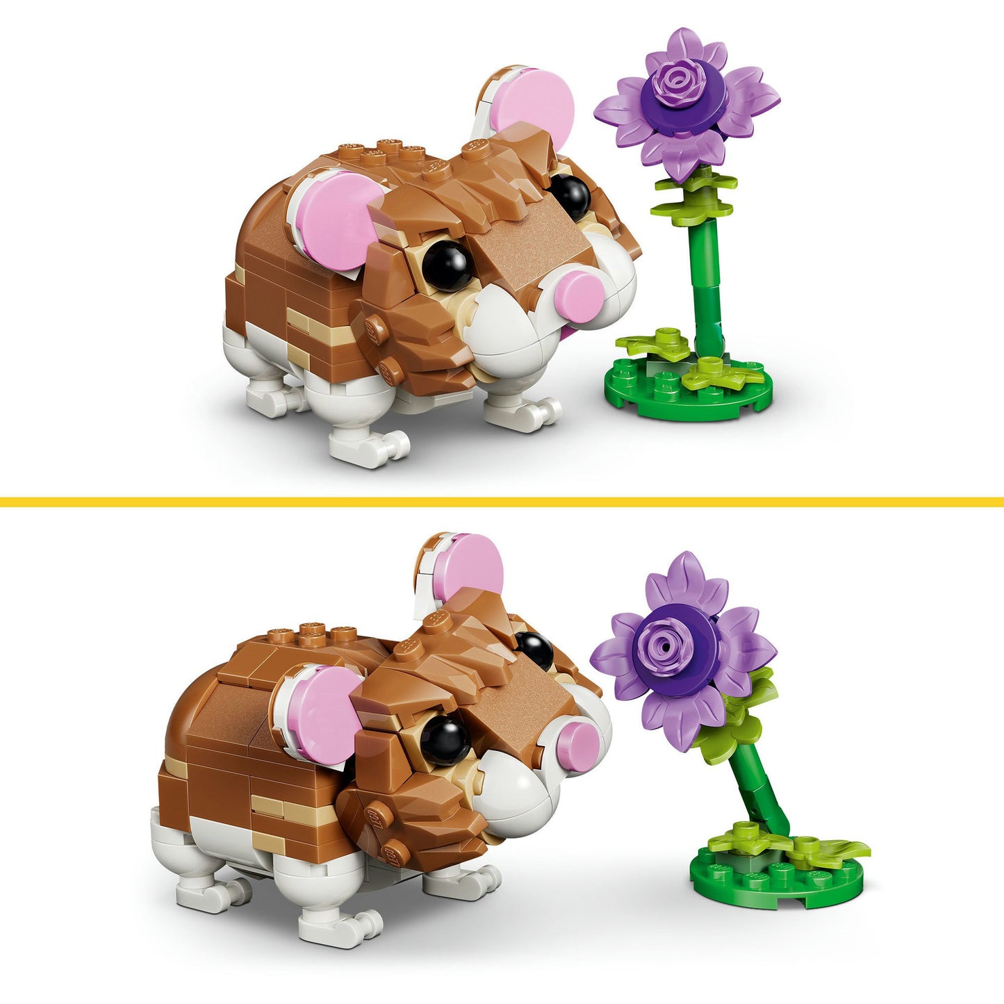 LEGO creator 3-in-1 - schattige hamster met bloem constructiespeelgoed (31376)