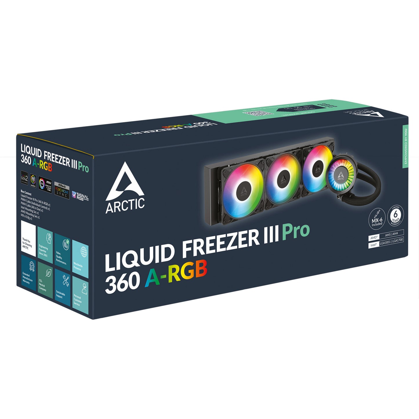 ARCTIC liquid freezer iii pro 360 a-rgb waterkoeling (zwart)