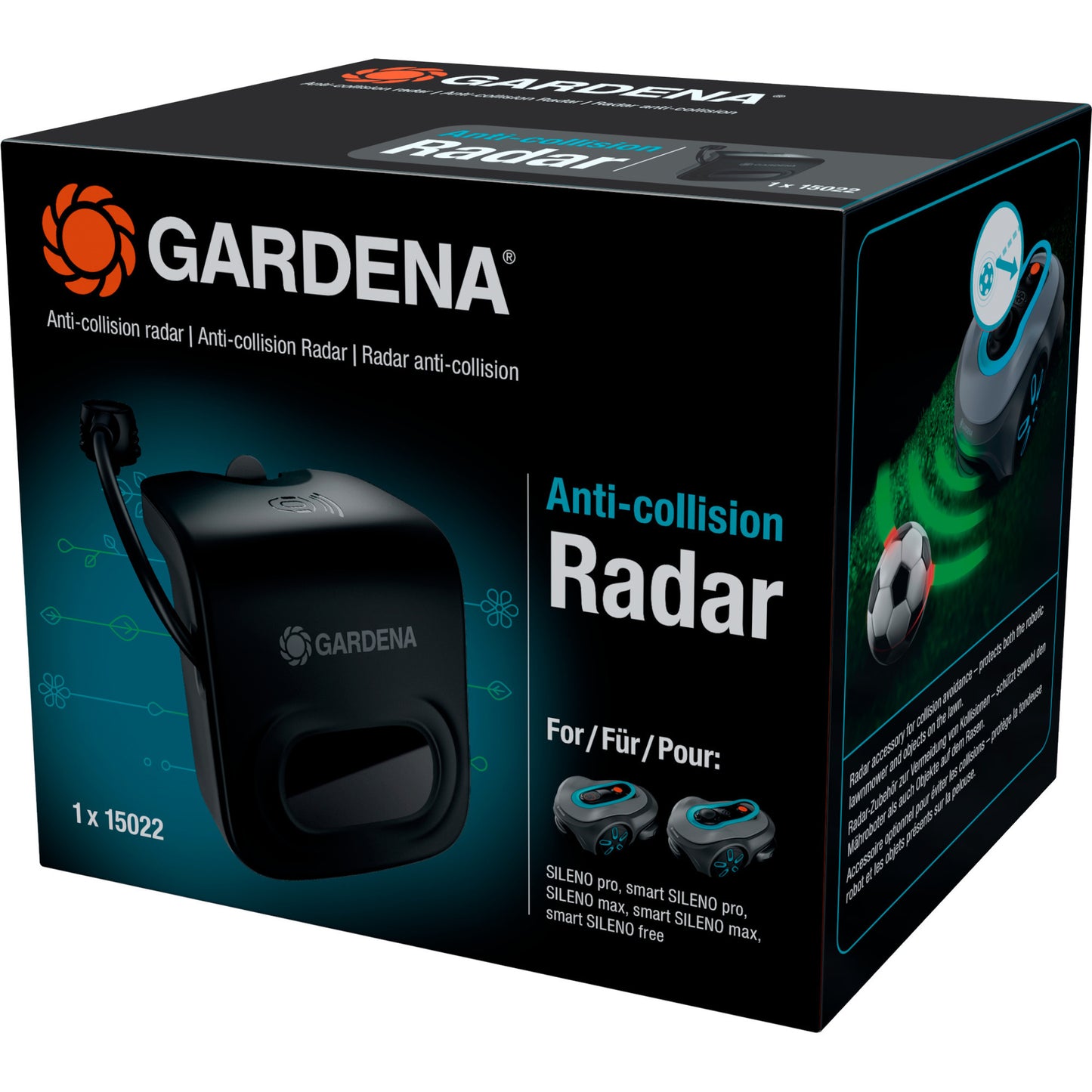 GARDENA antibotsingsradar voor (smart) sileno-robotmaaiers sensor (voor slimme robotmaaiers sileno pro, max, free)