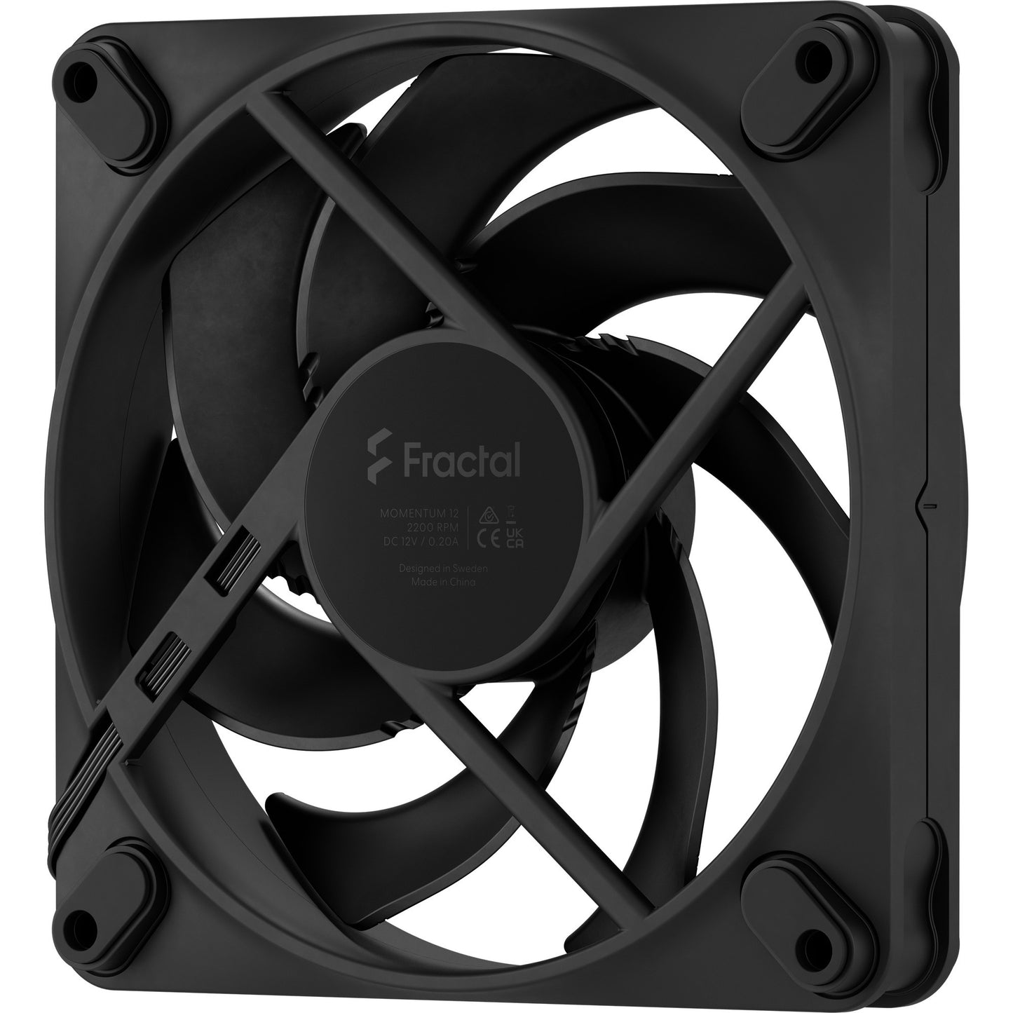 Fractal Design momentum 12 case fan (zwart, 120 x 120 x 25 mm, pwm)