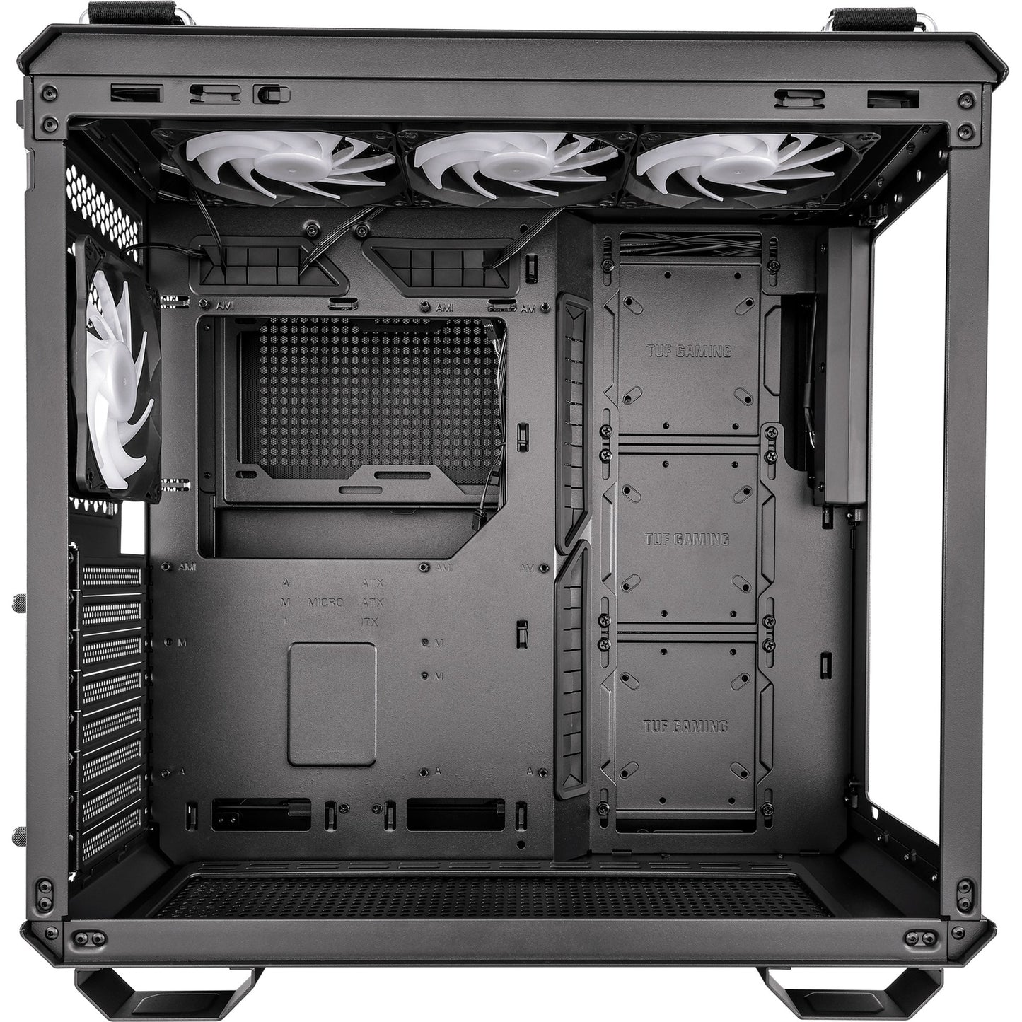 ASUS tuf gaming gt502 plus midi tower behuizing (zwart | 2x usb-a | 1x usb-c | tempered glass)