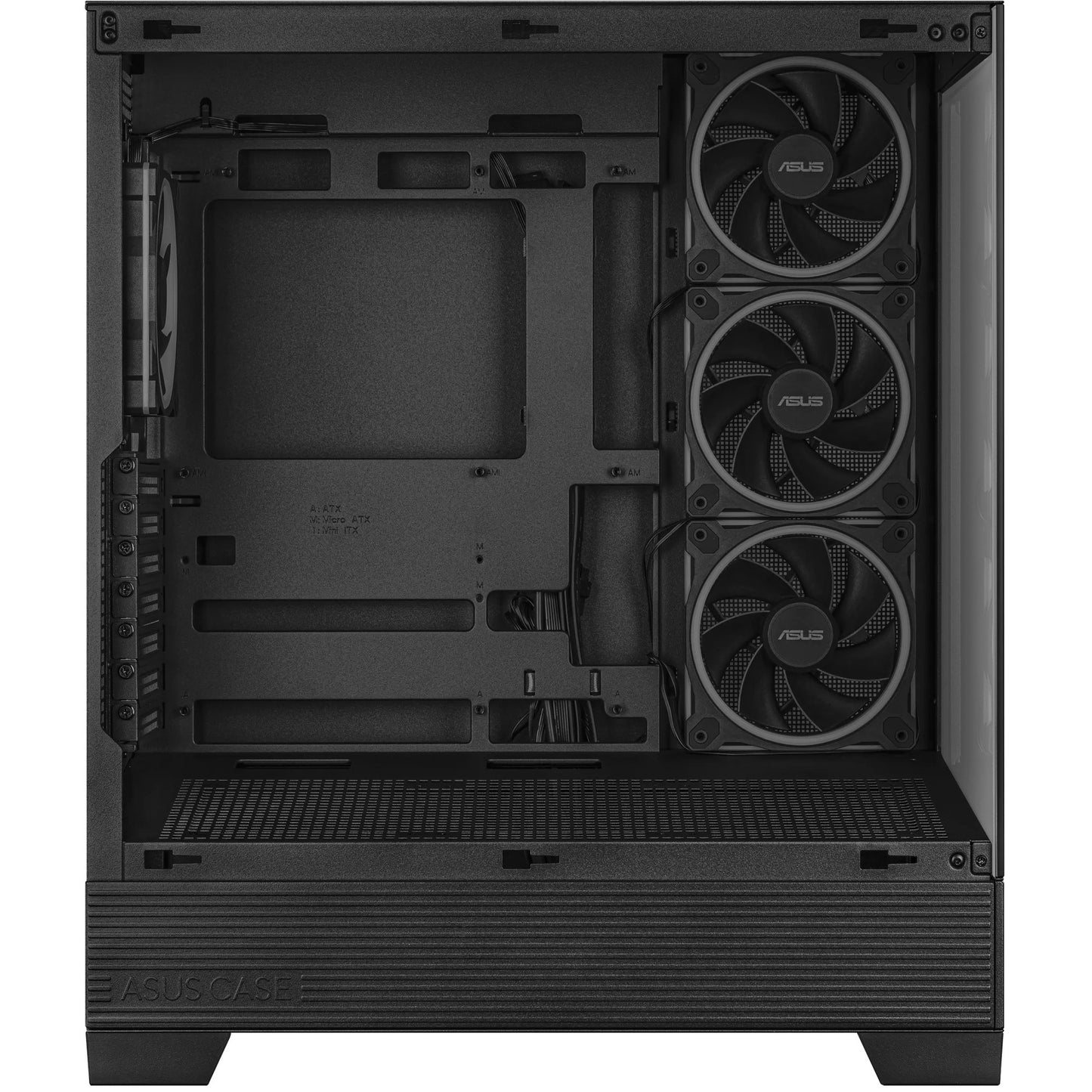 ASUS a31 plus midi tower behuizing (zwart | 2x usb-a | 2x usb-c | tempered glass)