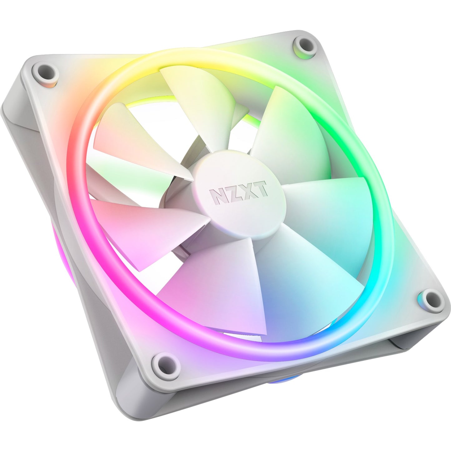 NZXT f120 rgb duo case fan (wit, 120 x 120 x 25 mm, pwm, zonder controller)