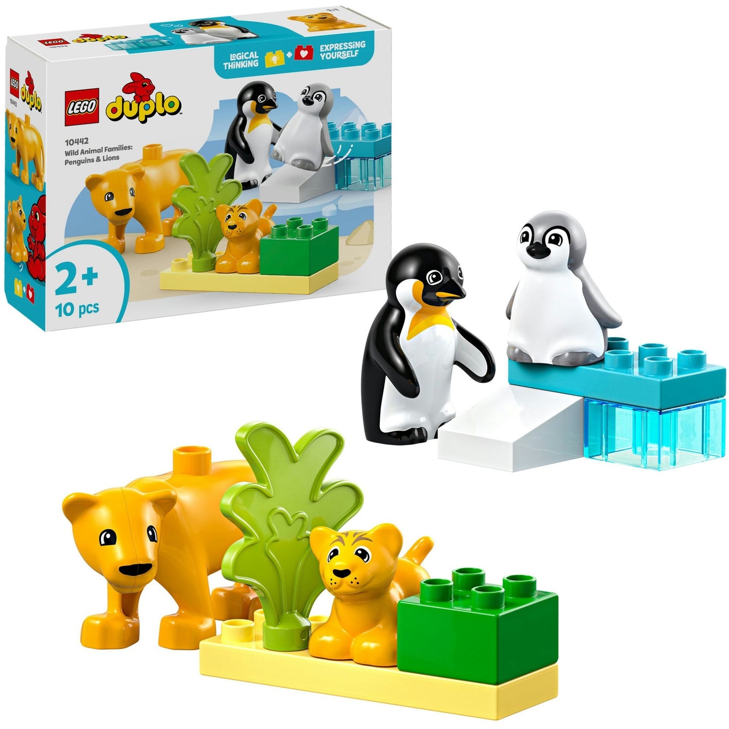 LEGO duplo town 10442 families van wilde dieren: pinguïns en leeuwen
