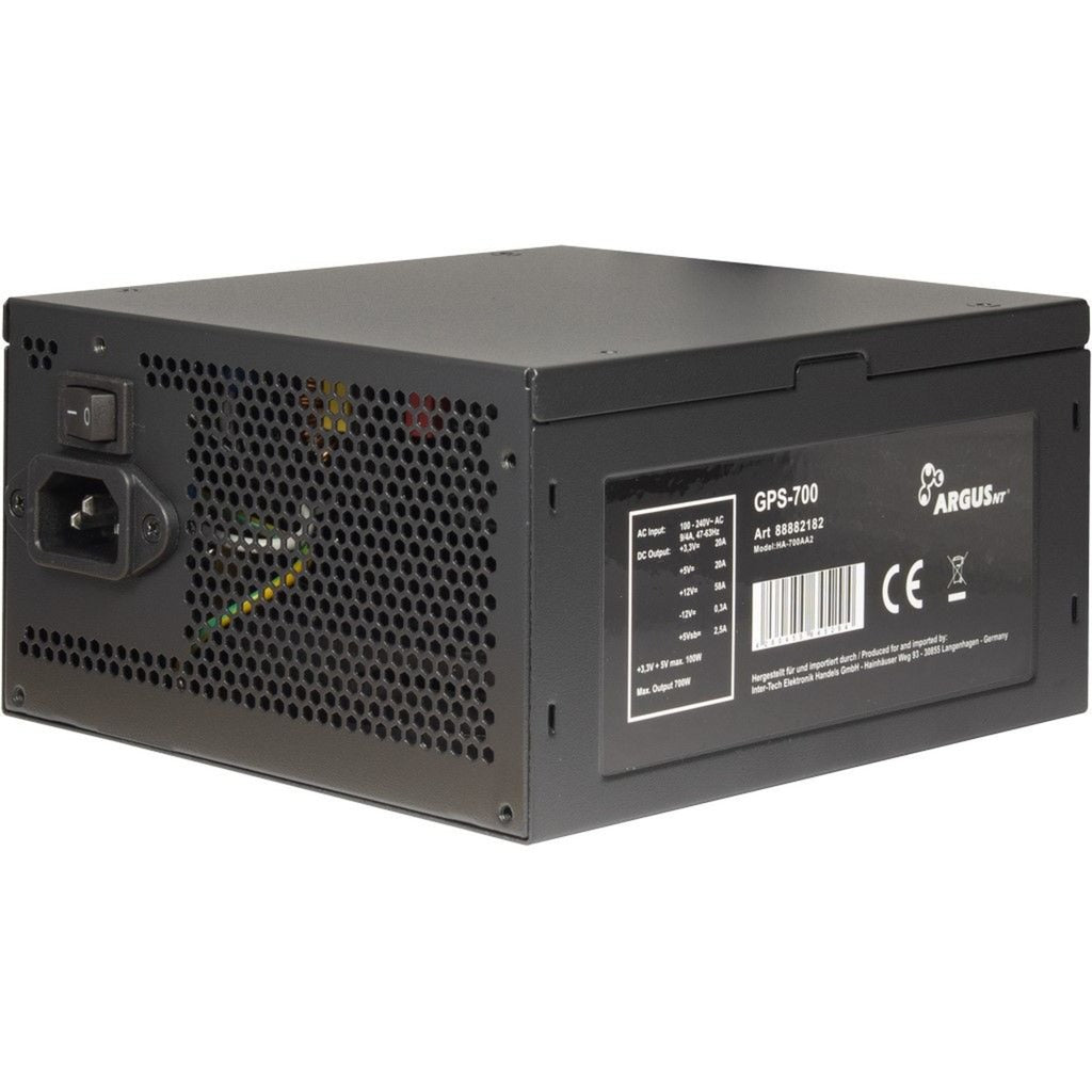 Inter-Tech argus gps-700 700 watt voeding (zwart, 4x pcie)