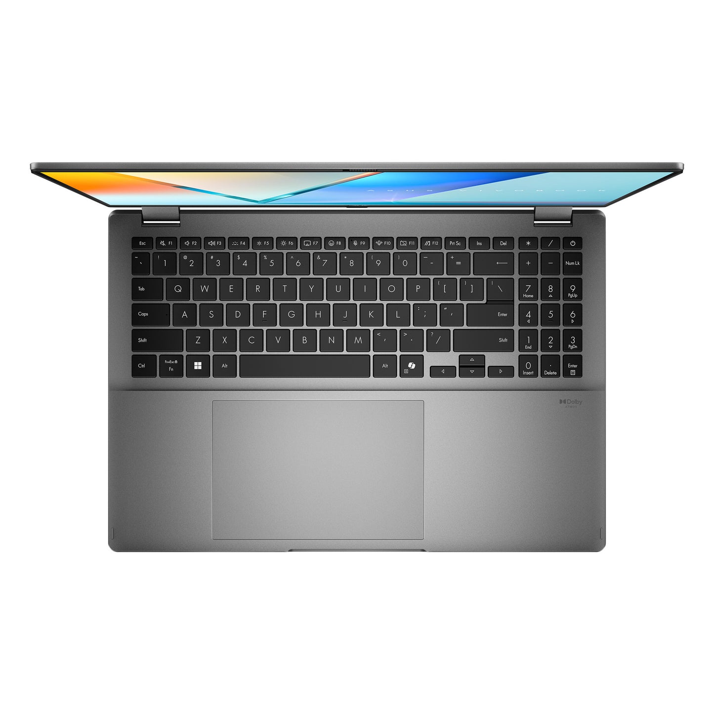 ASUS vivobook 16 flip tp3607sa-si099w 16 copilot+ 2-in-1 laptop (grijs | core ultra 7 258v | arc graphics | 32 gb | 1 tb ssd | touch)