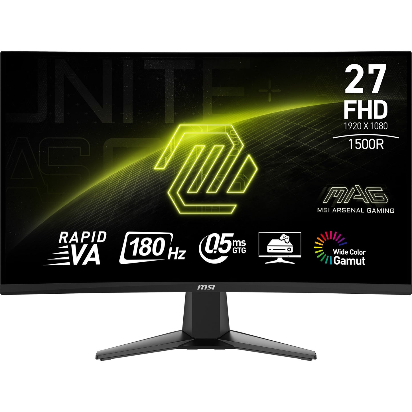 MSI mag 27c6f 27 curved gaming monitor (zwart, 2x hdmi, displayport, 180 hz)