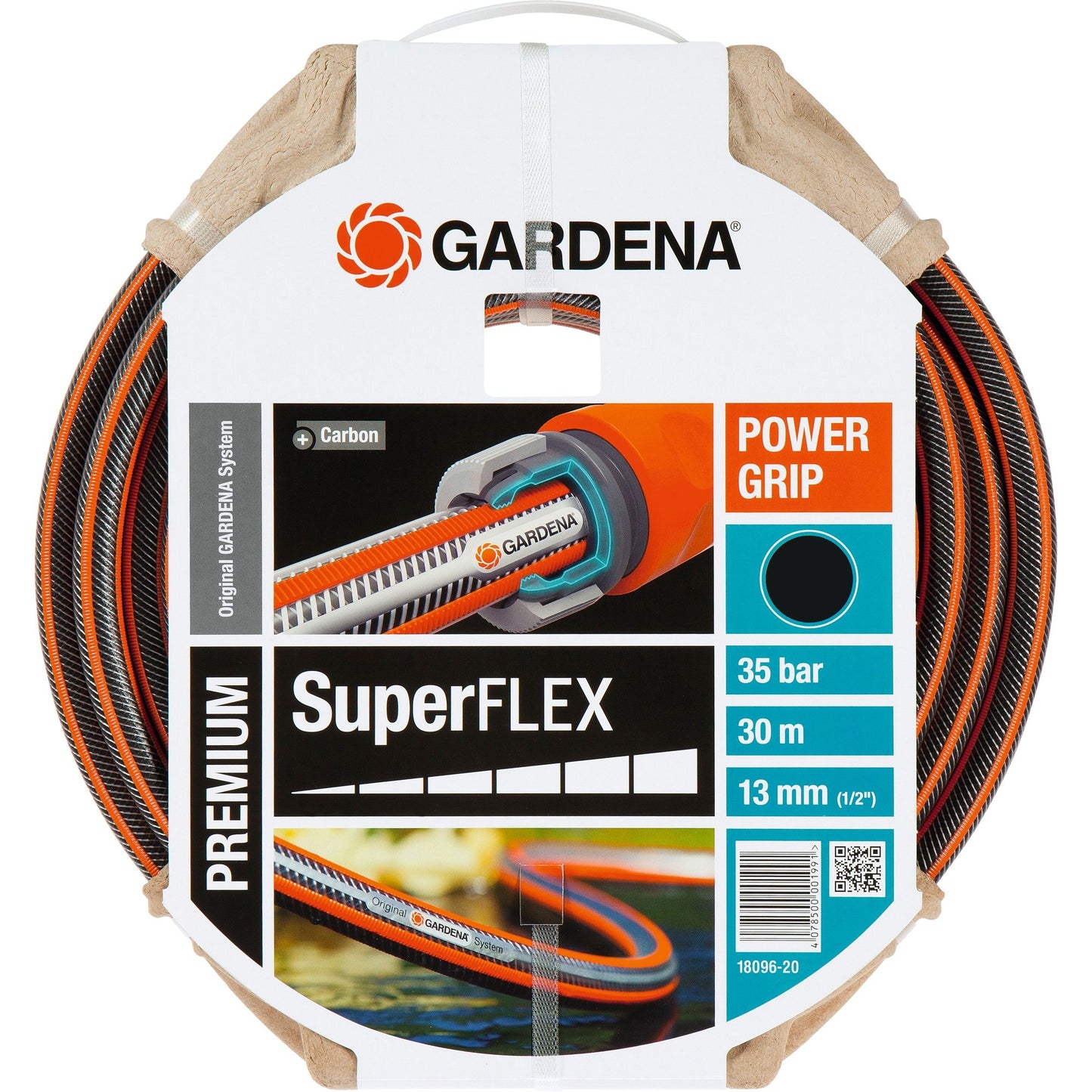 GARDENA premium superflex slang 13 mm (1 2 ) (grijs oranje, 18096-20, 30 m)