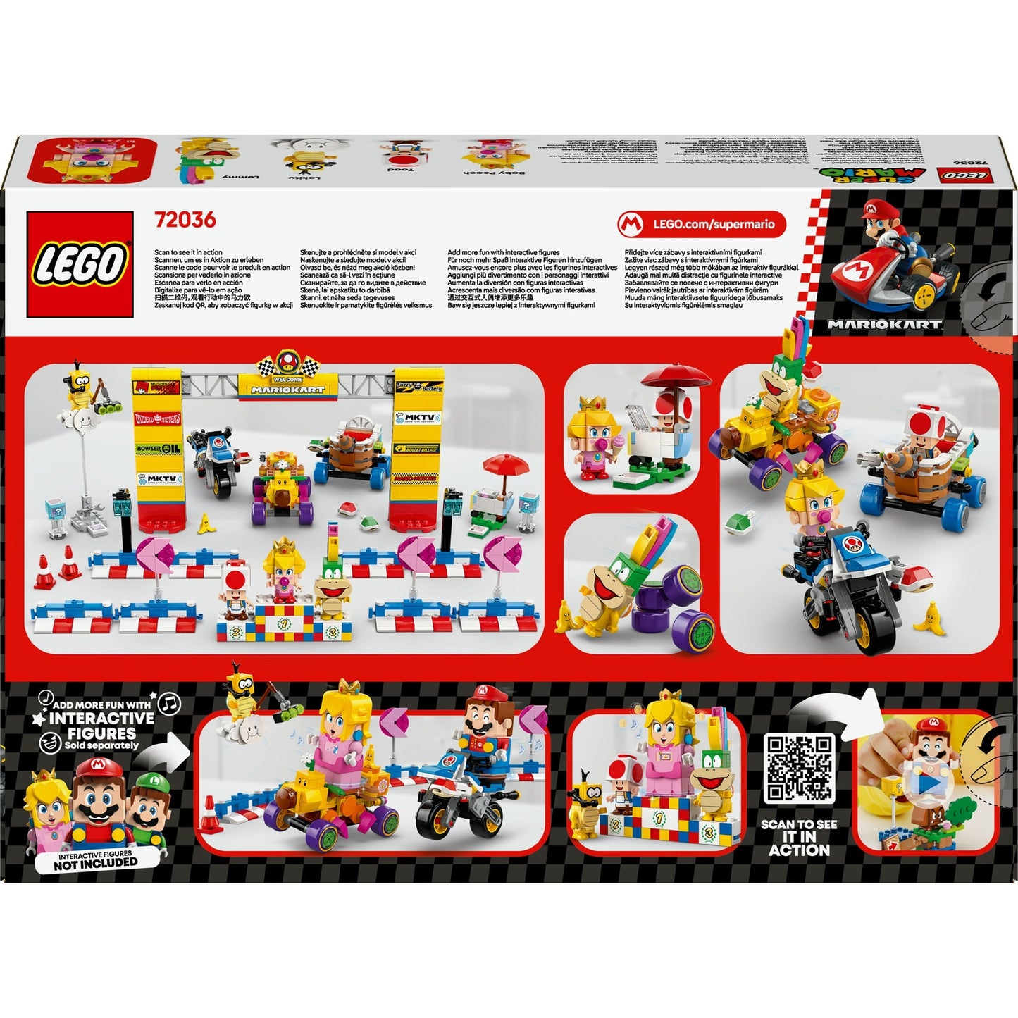 LEGO super mario 72036 mario kart baby peach en grand prix set