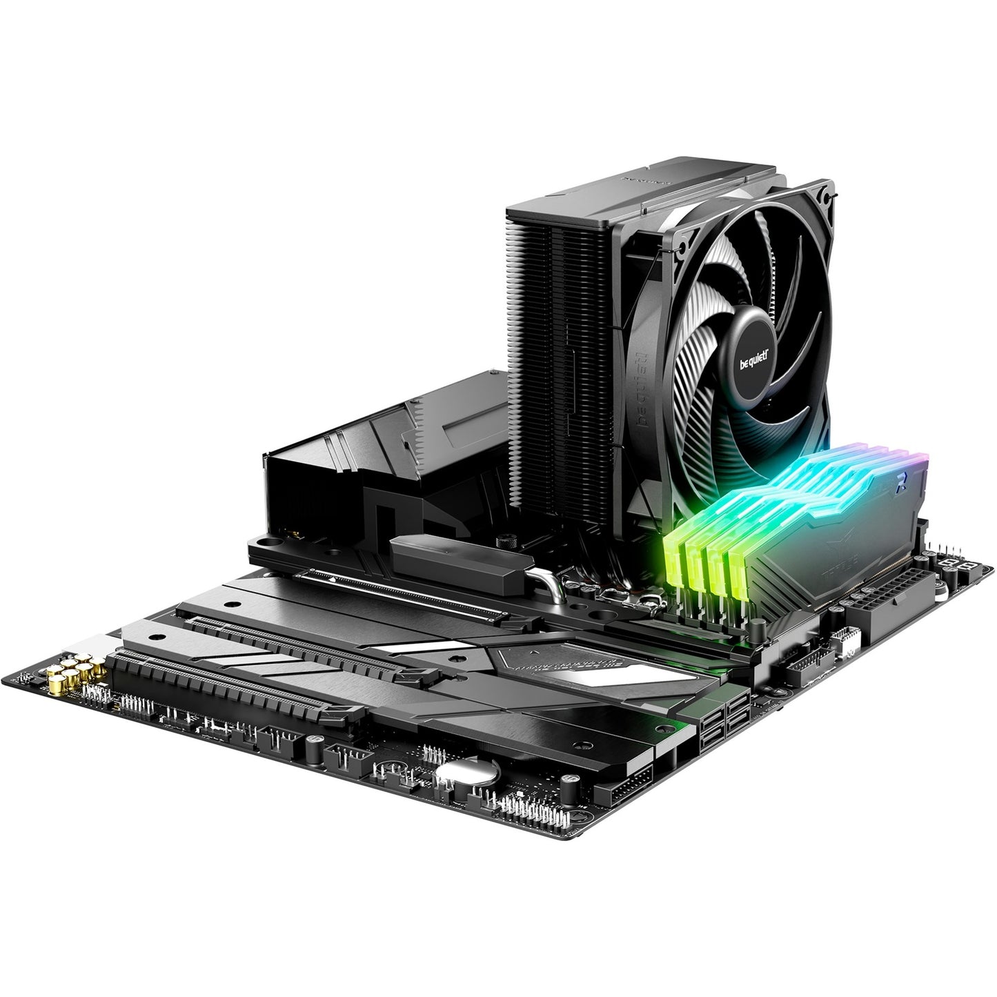 Be Quiet! pure rock 3 black cpu-koeler (zwart, 4-pins pwm fan-connector)