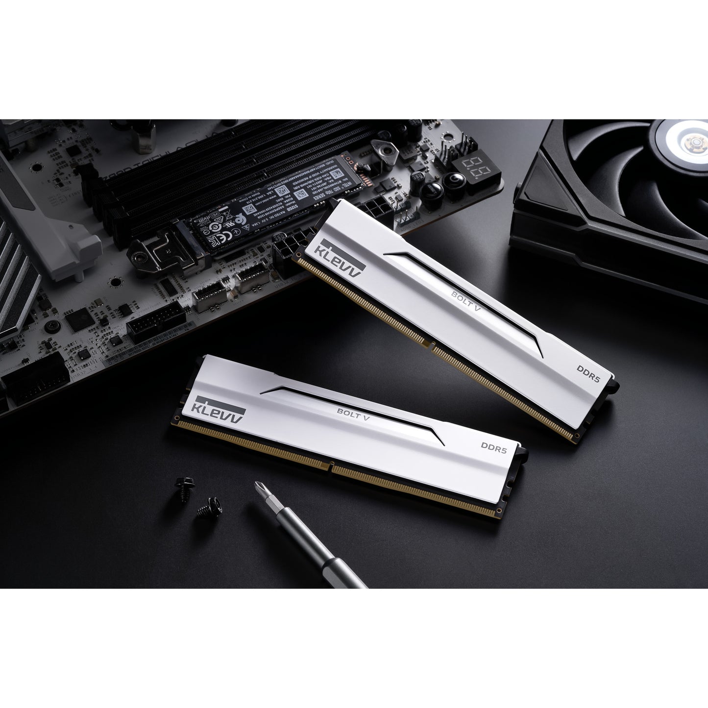 KLEVV bolt v 32 gb ddr5-6000 (2x 16 gb) werkgeheugen (wit, kd5agua80-60a300i, xmp 3.0, expo)