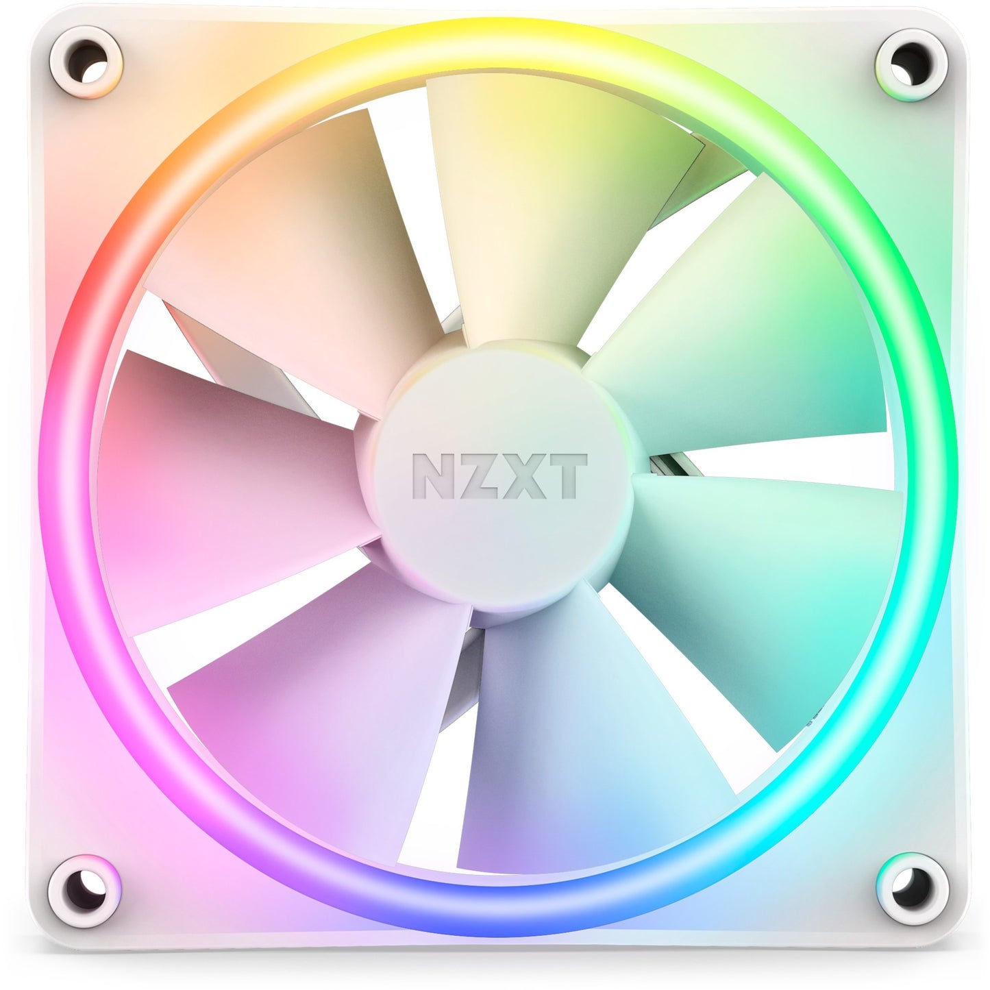 NZXT f120 rgb duo case fan (wit, 120 x 120 x 25 mm, pwm, zonder controller)