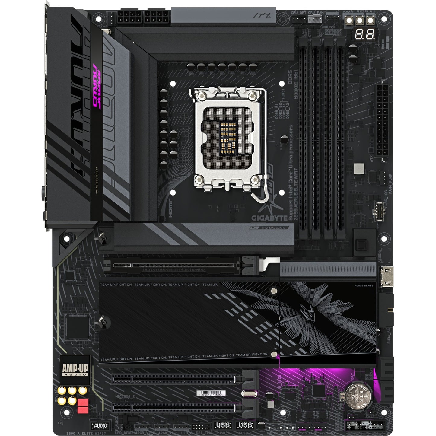 GIGABYTE z890 aorus elite wifi7 socket 1851 moederbord (raid, 2.5gb-lan, wi-fi 7, bt, sound, atx)