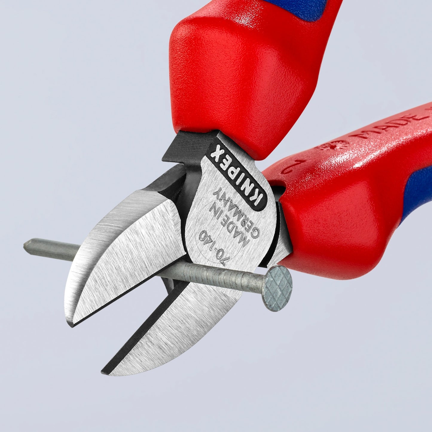 KNIPEX zijsnijtang 70 02 140 kniptang (rood blauw)