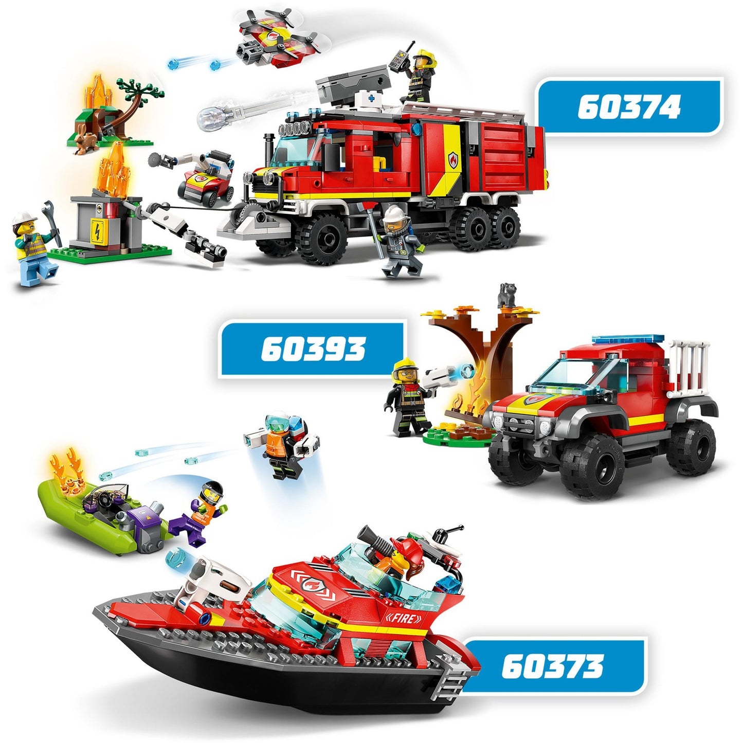LEGO city reddingsboot brand speelgoed voor kinderen - 60373