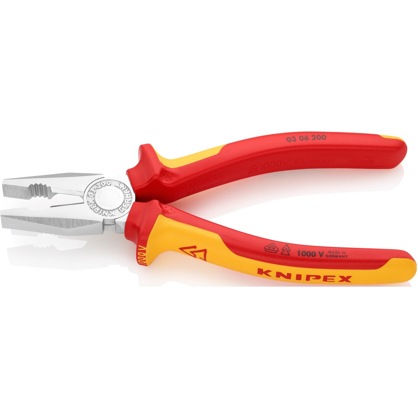 KNIPEX kombi-tang 03 06 200 vde combinatietang (rood geel, 200mm)
