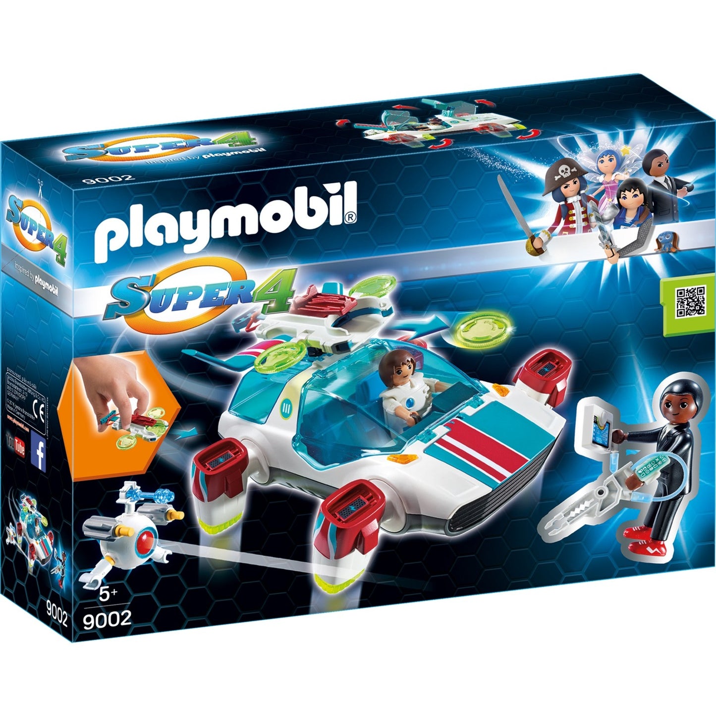 PLAYMOBIL super 4 - fulgurix met gene constructiespeelgoed (9002)