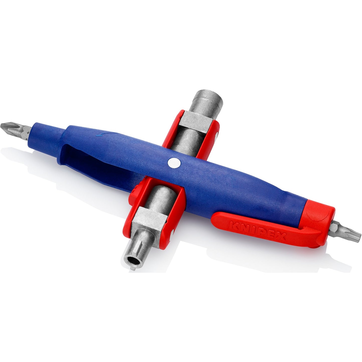 KNIPEX stiftschakelkastsleutel 00 11 07 dopsleutel (blauw rood, lengte 145 mm)