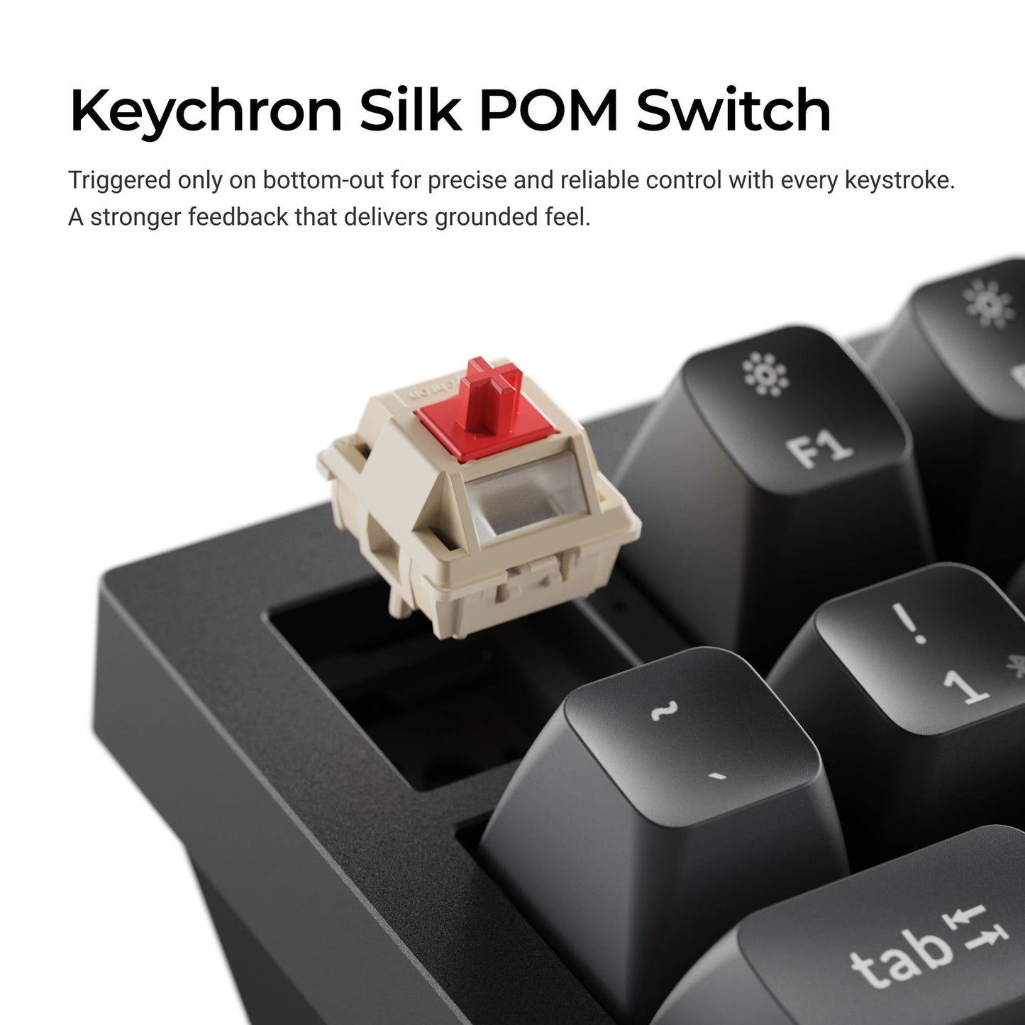 Keychron q1 ultra-m1 8k wireless custom mechanical keyboard (zwart, us lay-out (qwerty), silk pom red, 75%, rgb, hot swap, 8k, 2.4 ghz | bluetooth 5.2 | usb-c)