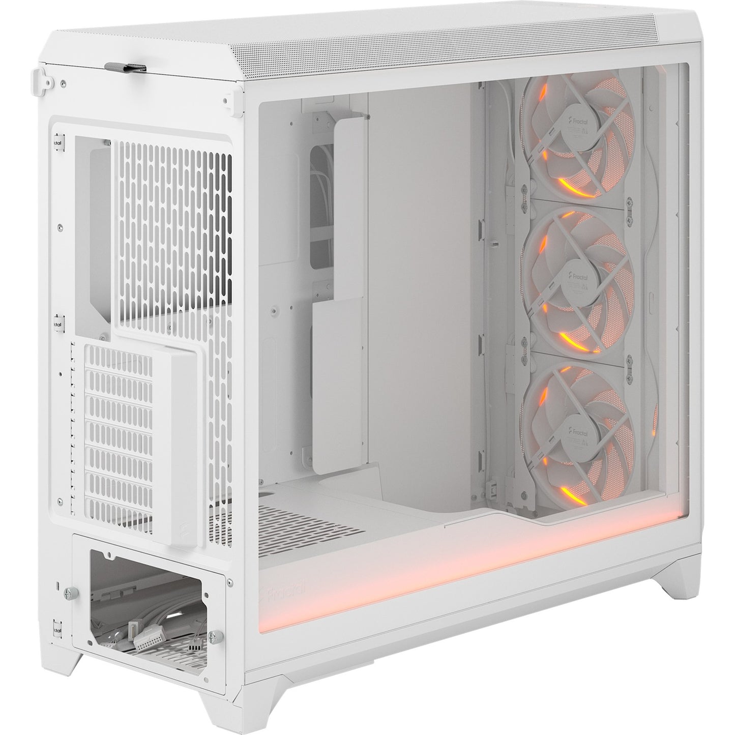 Fractal Design meshify 3 xl ambience pro rgb big tower behuizing (wit | 2x usb-a | 1x usb-c | rgb | tempered glass)