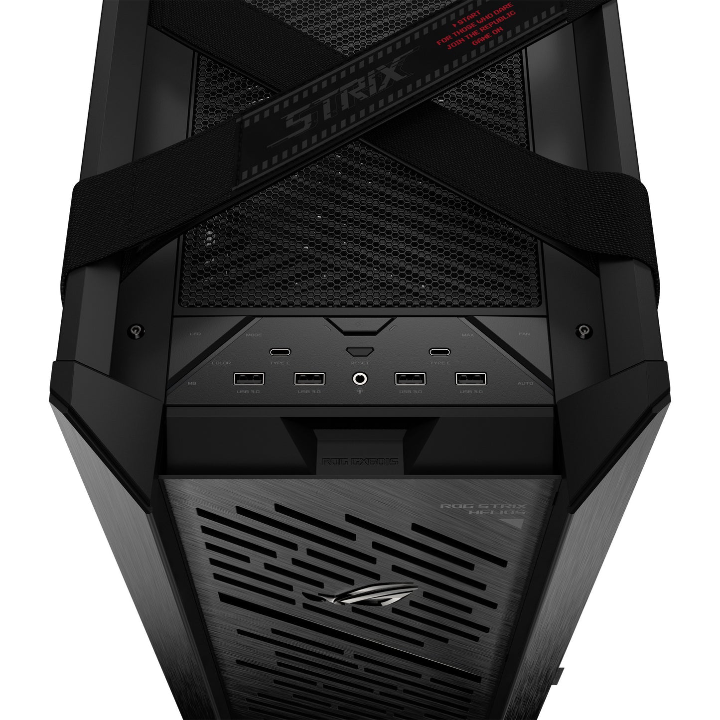ASUS rog strix helios ii gx601s midi tower behuizing (zwart | 4x usb-a | 2x usb-c | rgb | tempered glass)