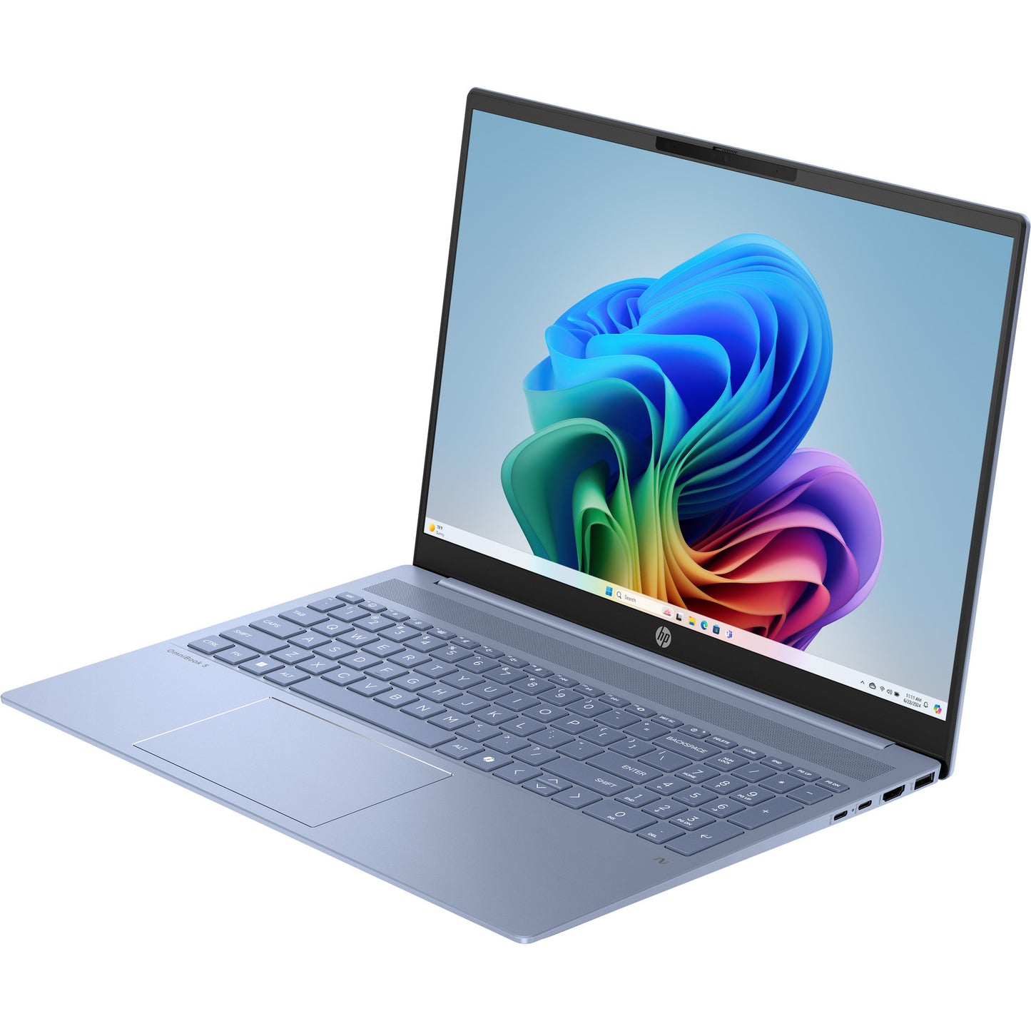 HP omnibook 5 16-ag1072nd (c2qq0ea) 16 copilot+ laptop (lichtblauw | ryzen ai 7 350 | radeon 860m graphics | 16 gb | 512 gb ssd)