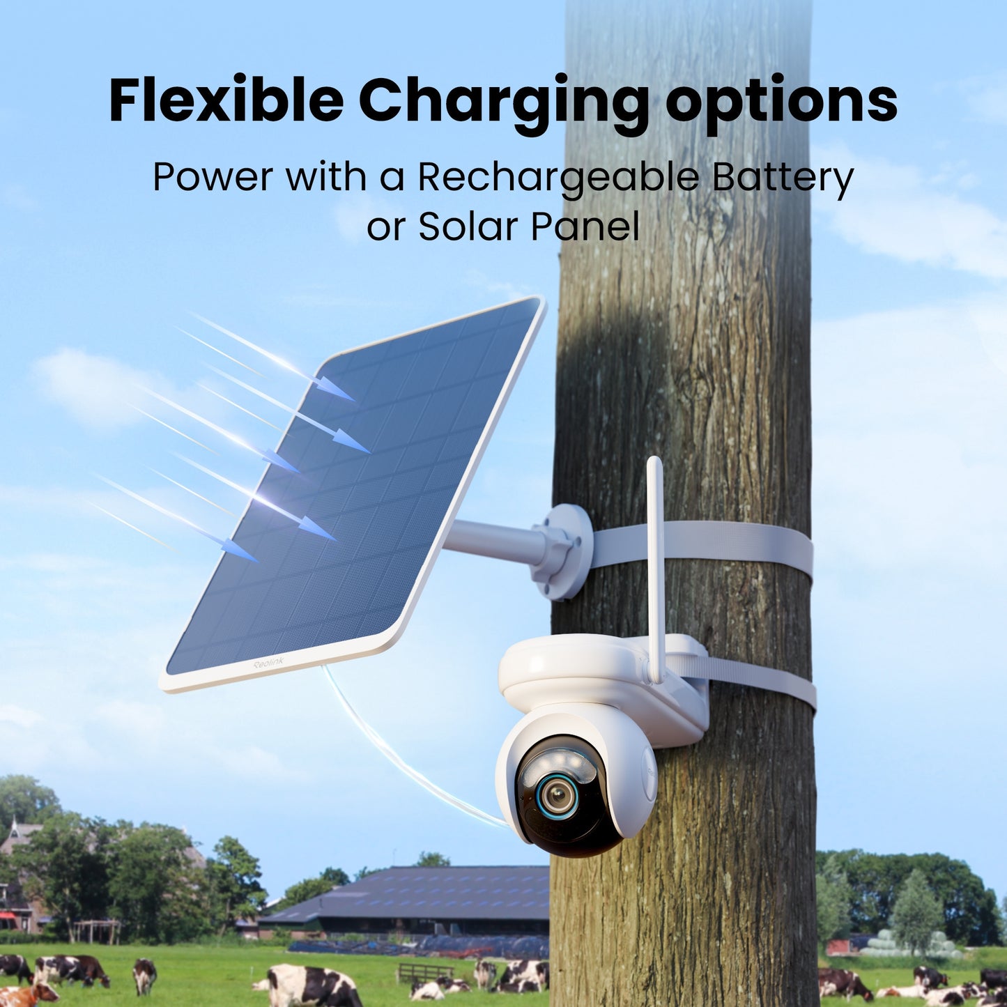 Reolink G650 + Solar Panel 3 beveiligingscamera (Wit, 2K, 4MP, 4G LTE)