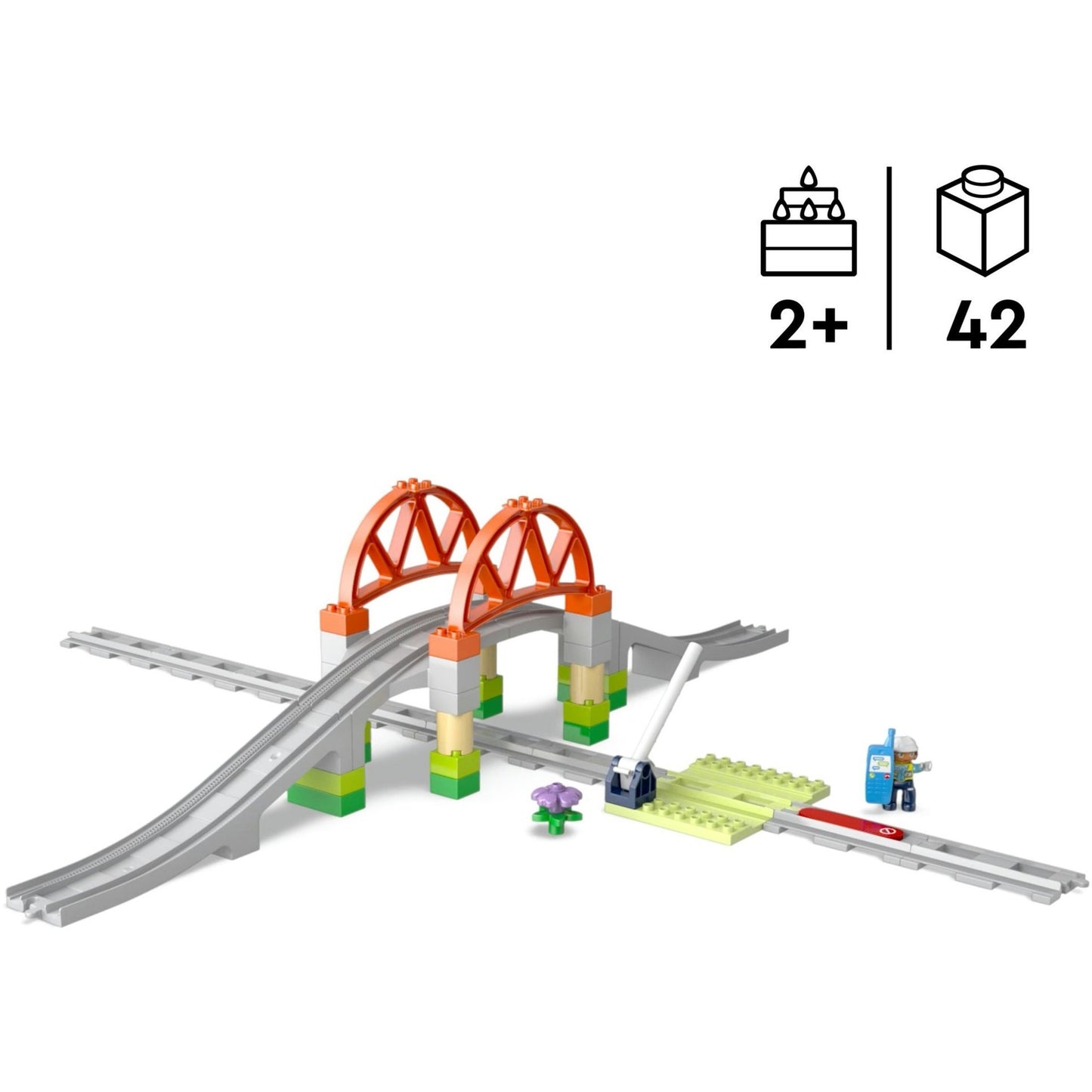 LEGO duplo town 10426 treinbrug en rails uitbreidingsset