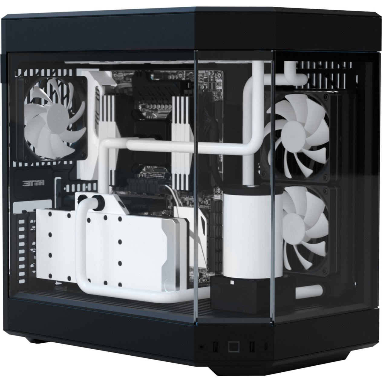 HYTE y60 midi tower behuizing (zwart | 3x usb-a | tempered glass)