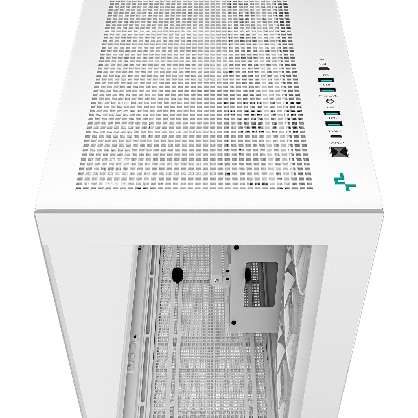 DeepCool ch780 midi tower behuizing (wit | 4x usb-a | 1x usb-c | rgb | window)