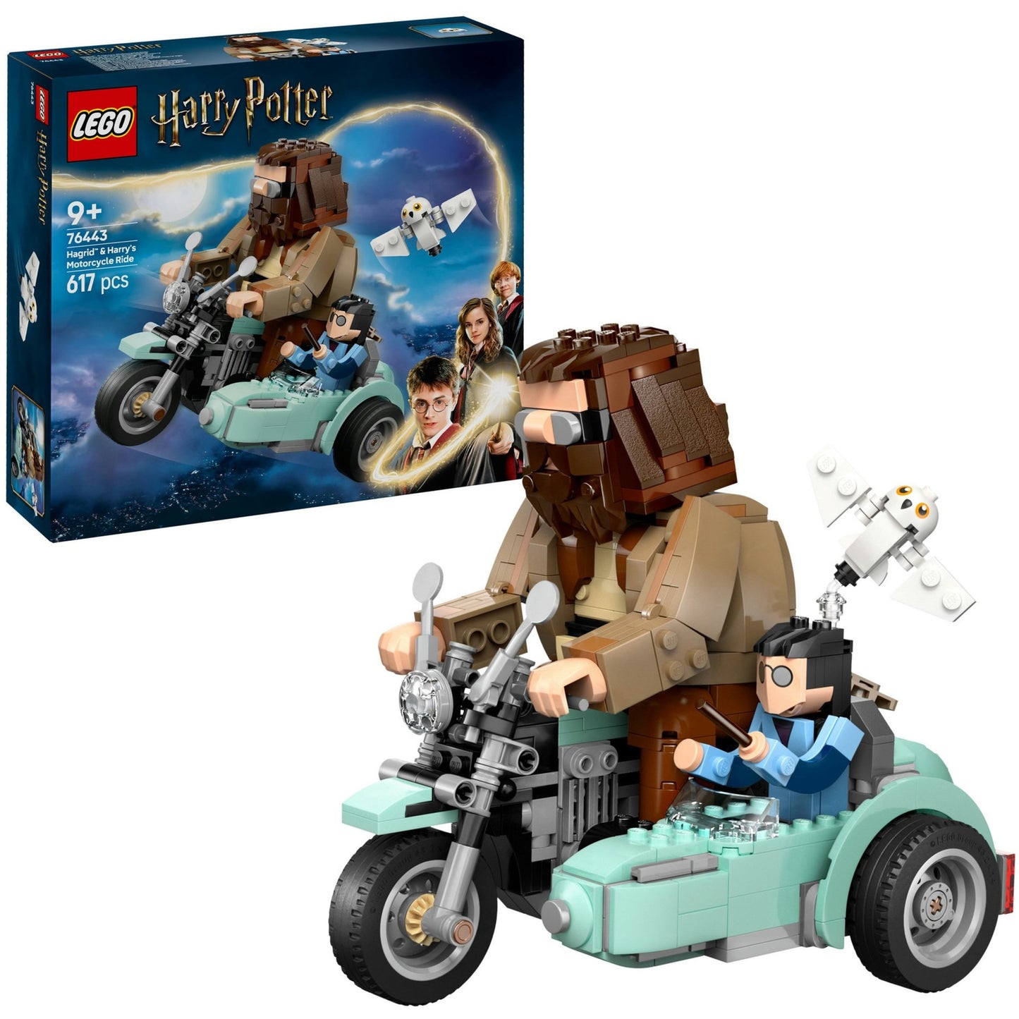LEGO harry potter™ hagrid™ en harry's rit op de motor magisch - 76443