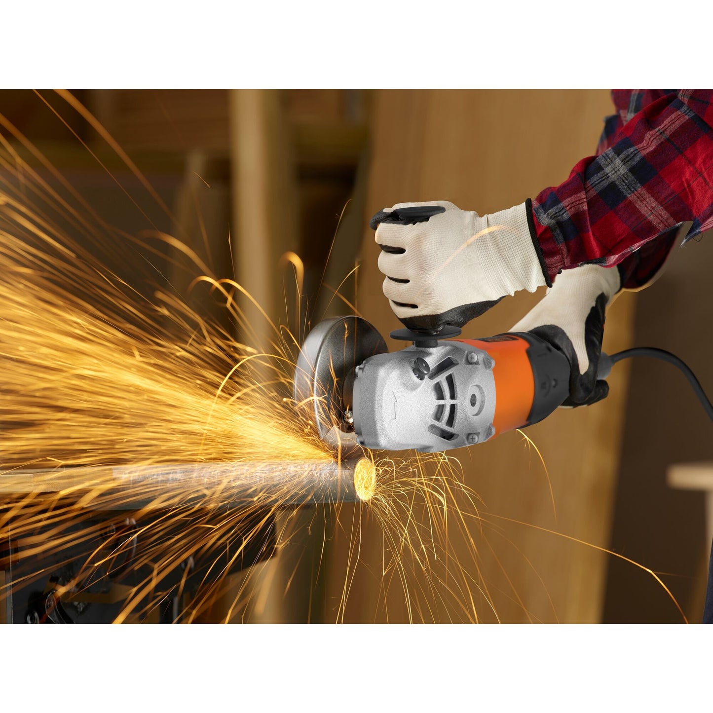 BLACK+DECKER bdgl2223-qs 2200w 230mm haakse slijper (zwart oranje)