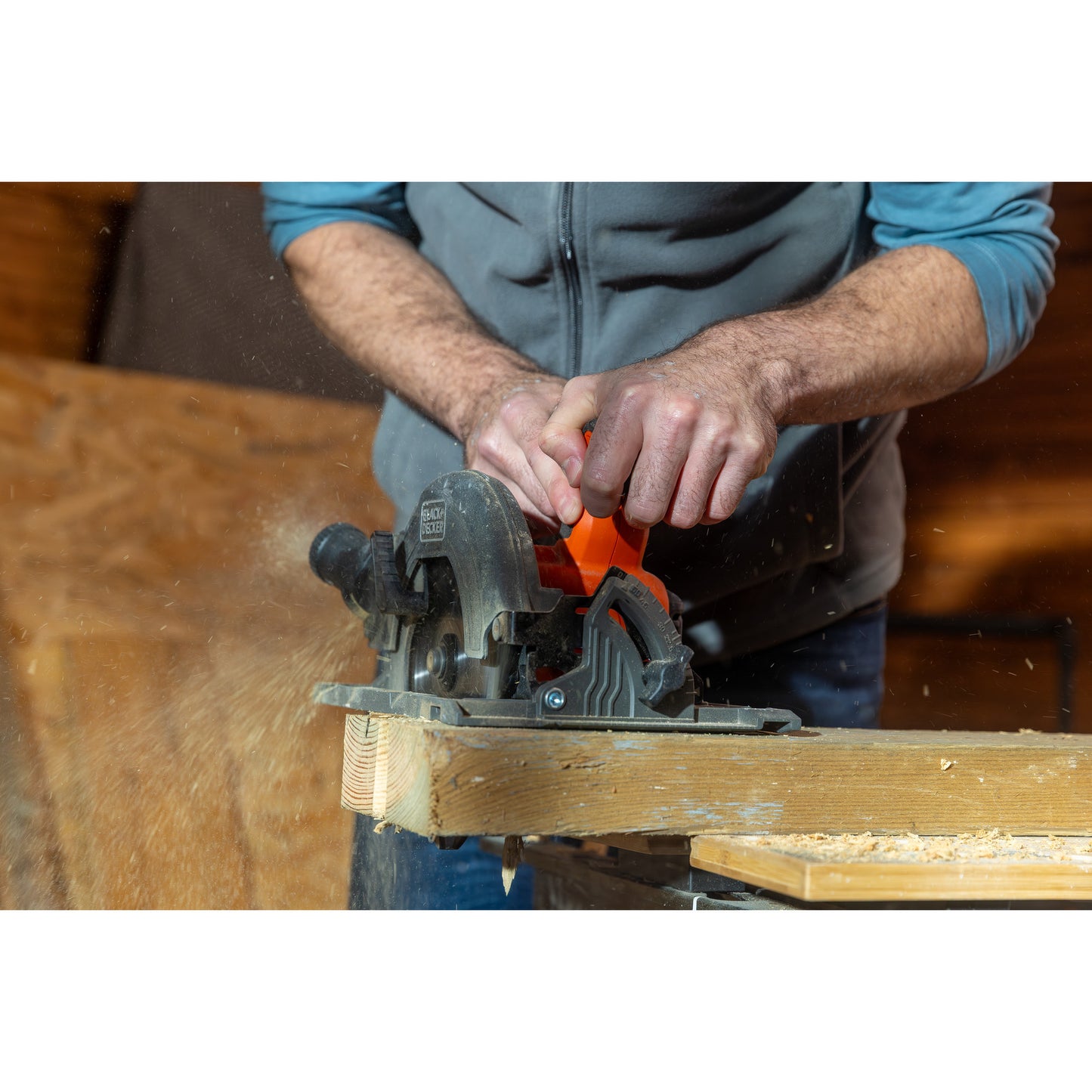BLACK+DECKER 18v brushless cirkelzaag 165mm handcirkelzaag (zwart oranje, accu en oplader niet inbegrepen)