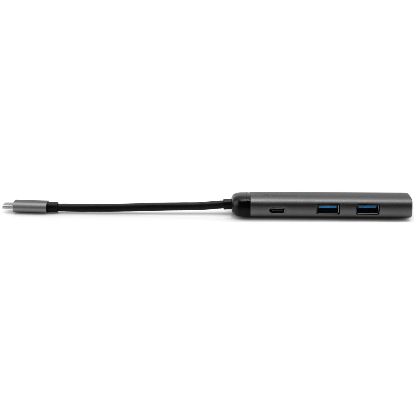 Verbatim usb 3.2 gen 1 multiport hub, usb-c > 2x usb-a + usb-c + hdmi usb-hub (zilver zwart, pd, opladen tot 100 watt)